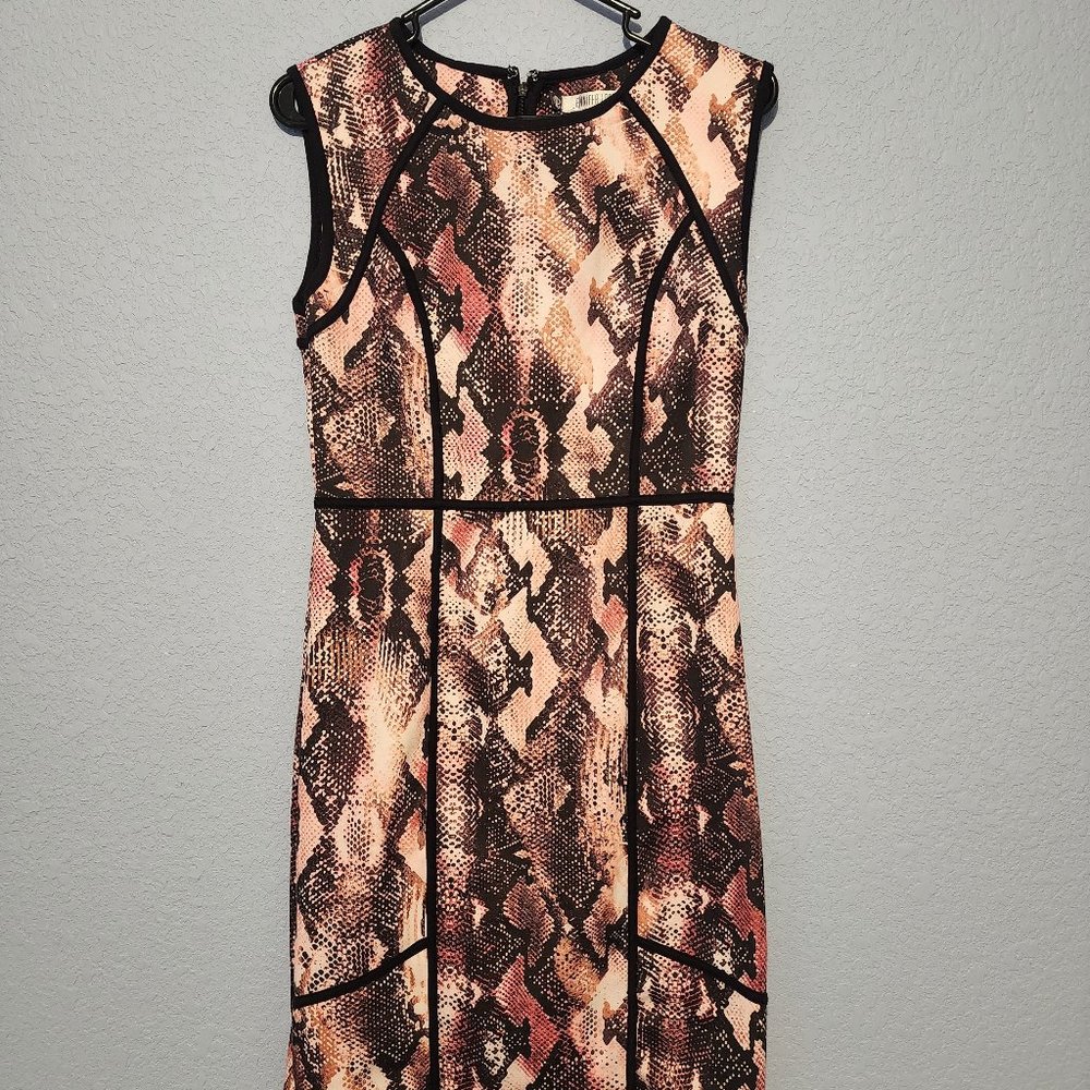 Jennifer Lopez Snakeskin Ponte Sheath Dress